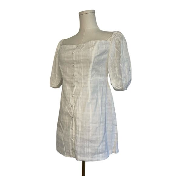 Revolve x Rumer The Label Mia Mini Dress Womens Size Medium White 100% Cotton - Picture 3 of 8